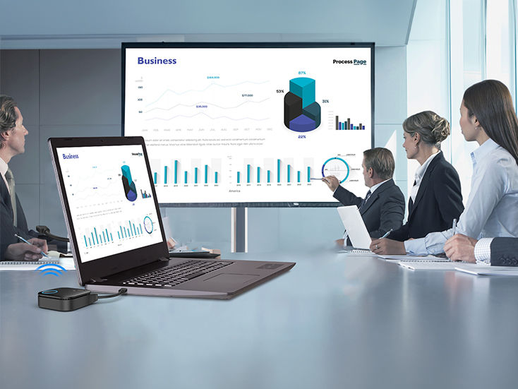 All-in-one interactive display features digital whiteboard and productivity apps 
