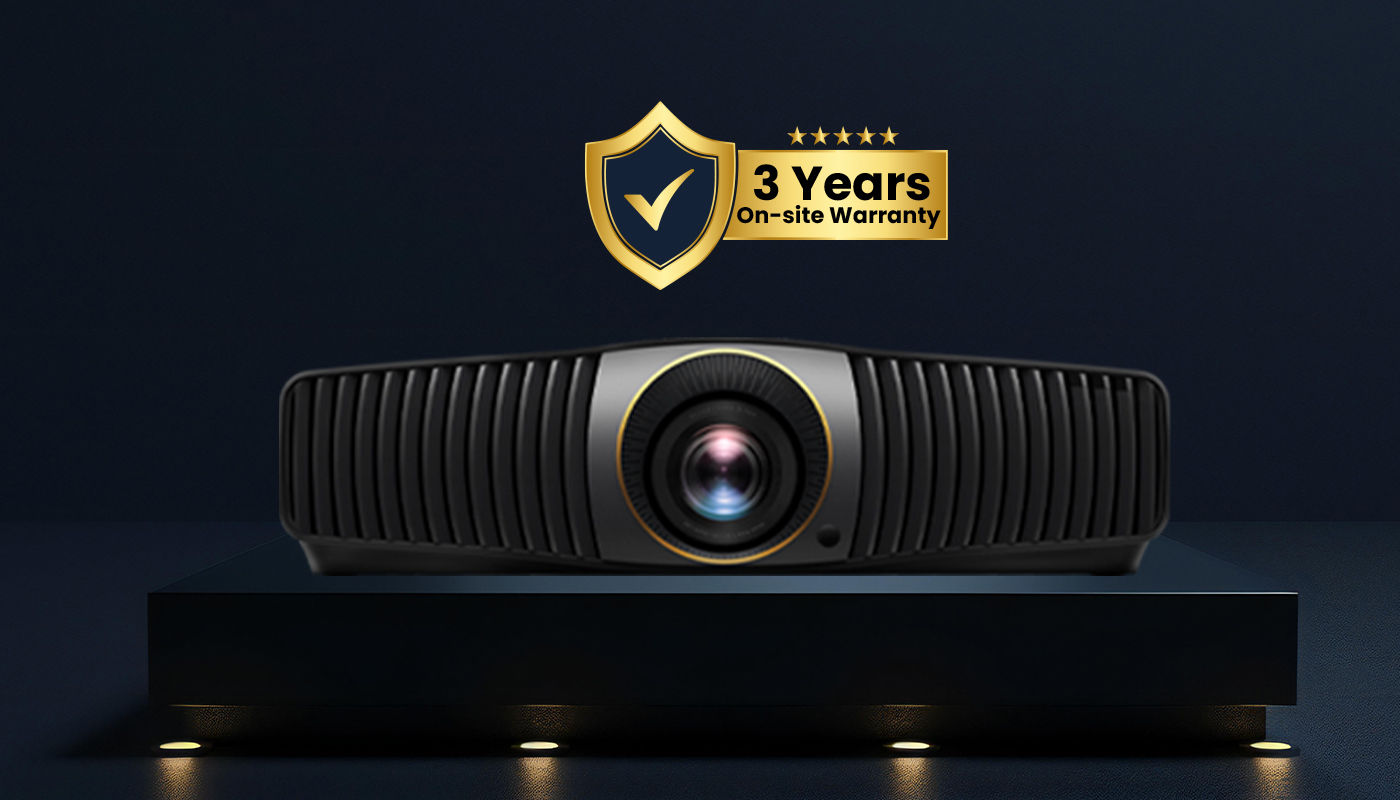 The W2720i projects a 120” screen from just 2.7 meters away and with a 1.3x zoom feature