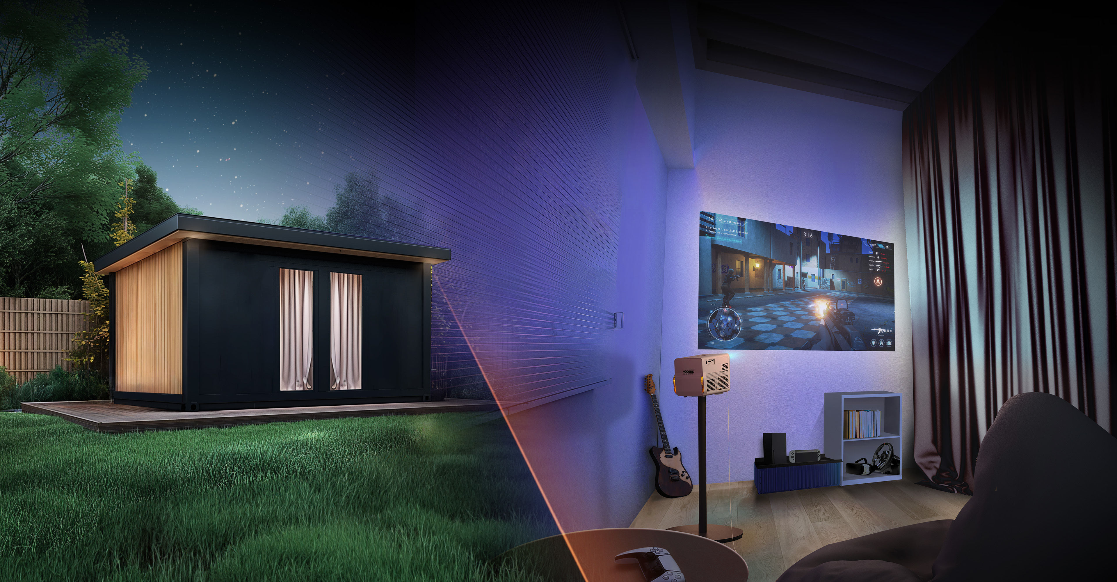 X300G offers flexible installation options and a short-throw design for gaming immersion anytime, anywhere