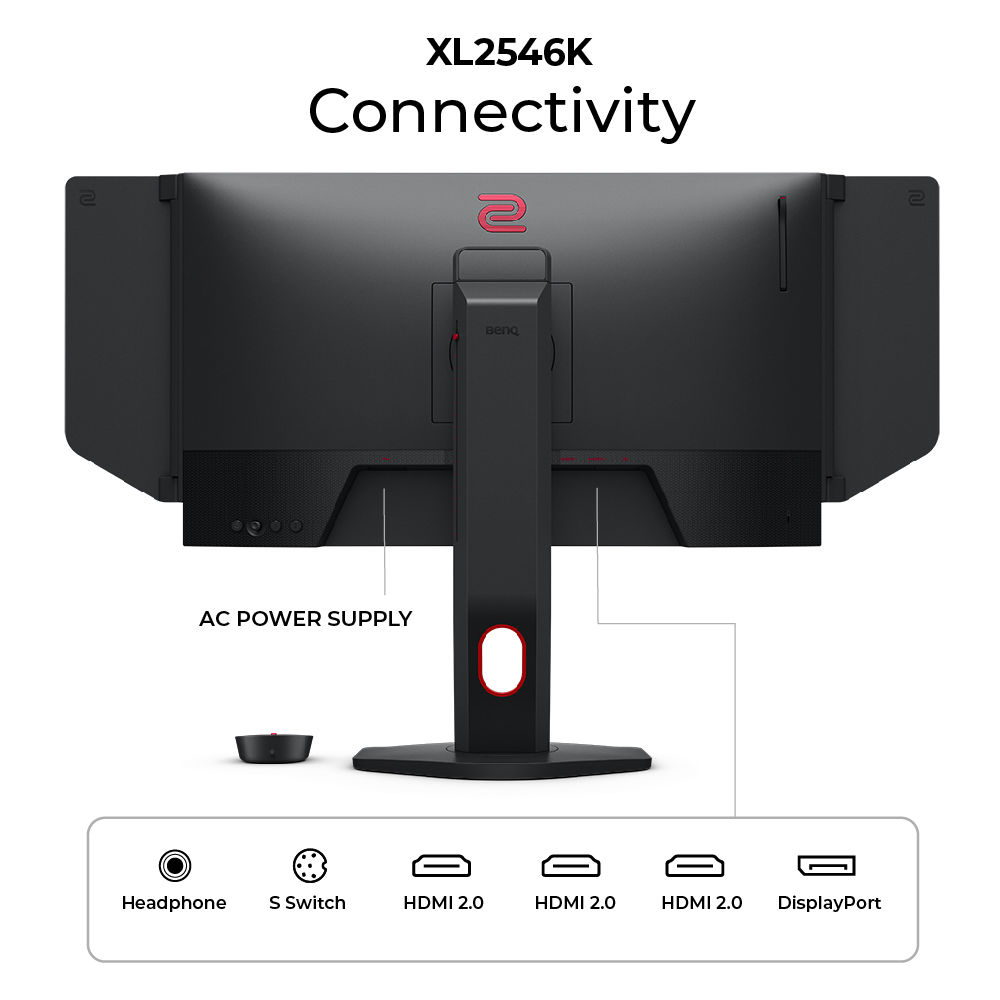 BenQ ZOWIE XL2546K 24.5 inch 240Hz Gaming Monitor | 1080P | DyAc+ | Smaller  Base | Flexible height & tilt adjustment | XL Setting to Share 