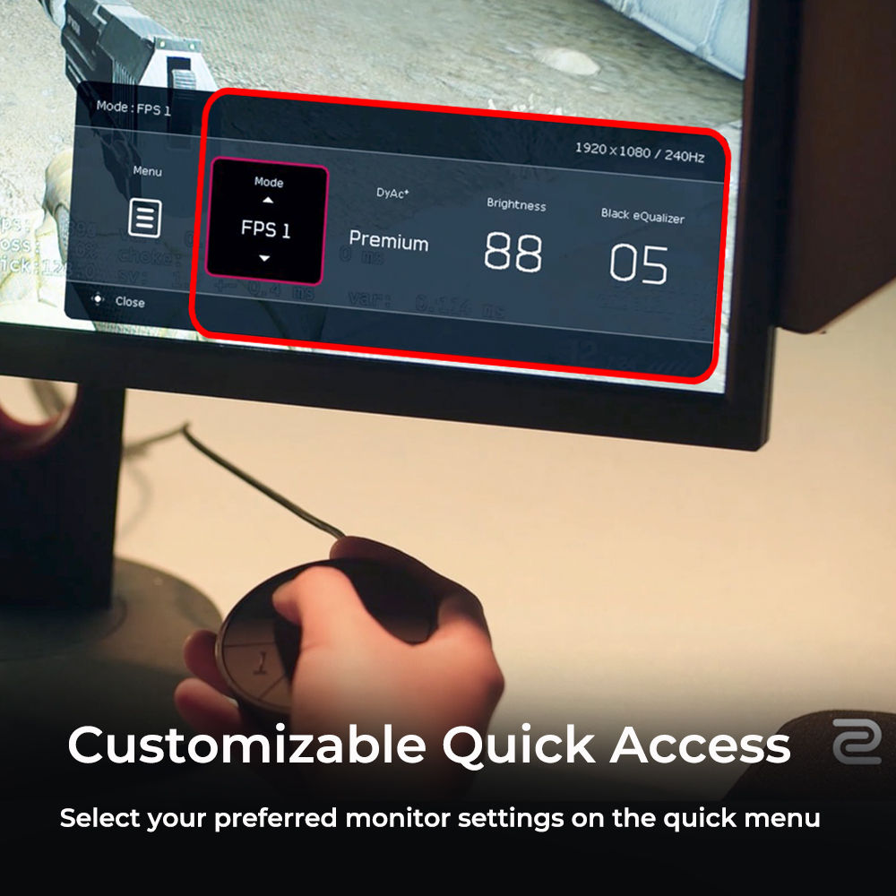 BenQ Zowie XL2566K 24.5 Fast TN in 360Hz Gaming Monitor | Motion Clarity  DyAc⁺ | 1080p | XL Setting to Share | Custom Quick Menu | S Switch | Shield  