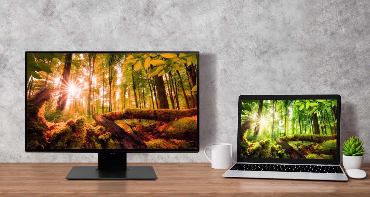 BenQ DesignVue and PhotoVue monitors' M-book mode offers you the possibility of working in a bigger display that shows you colors just like you are used to on your Mac.