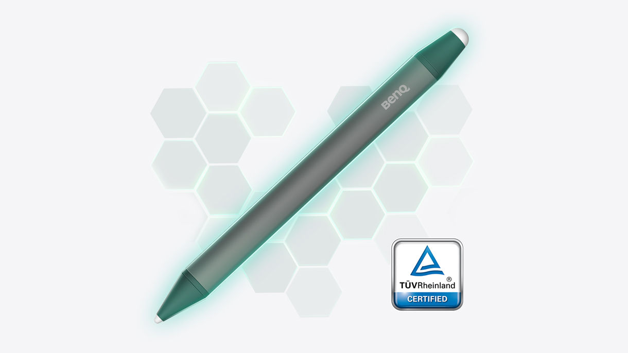 Germ-resistant stylus pen for the RM03 Master Series interactive display