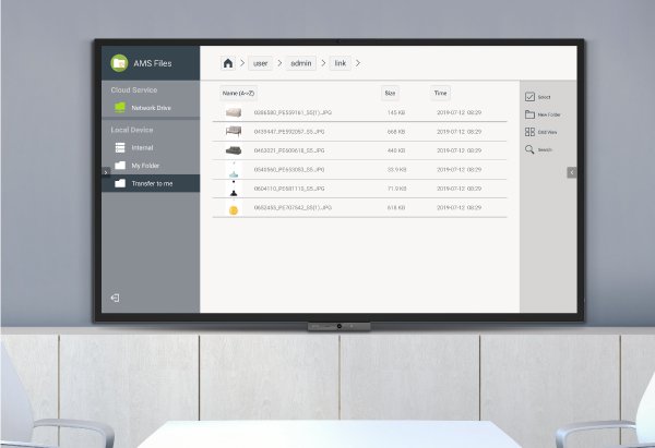 Account Management System for Personalized Workspace on DuoBoard interactive display.
