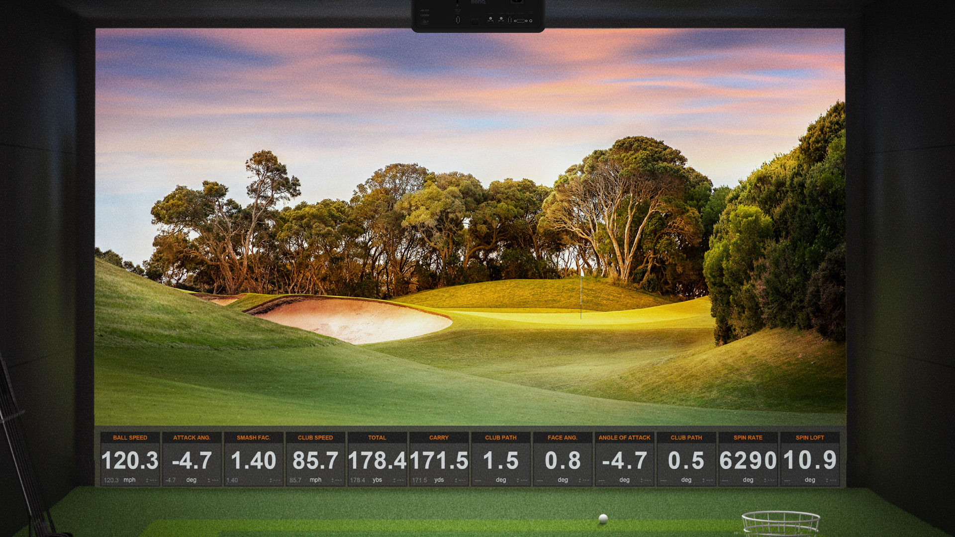 Dual Use Projector for Golf and Movies