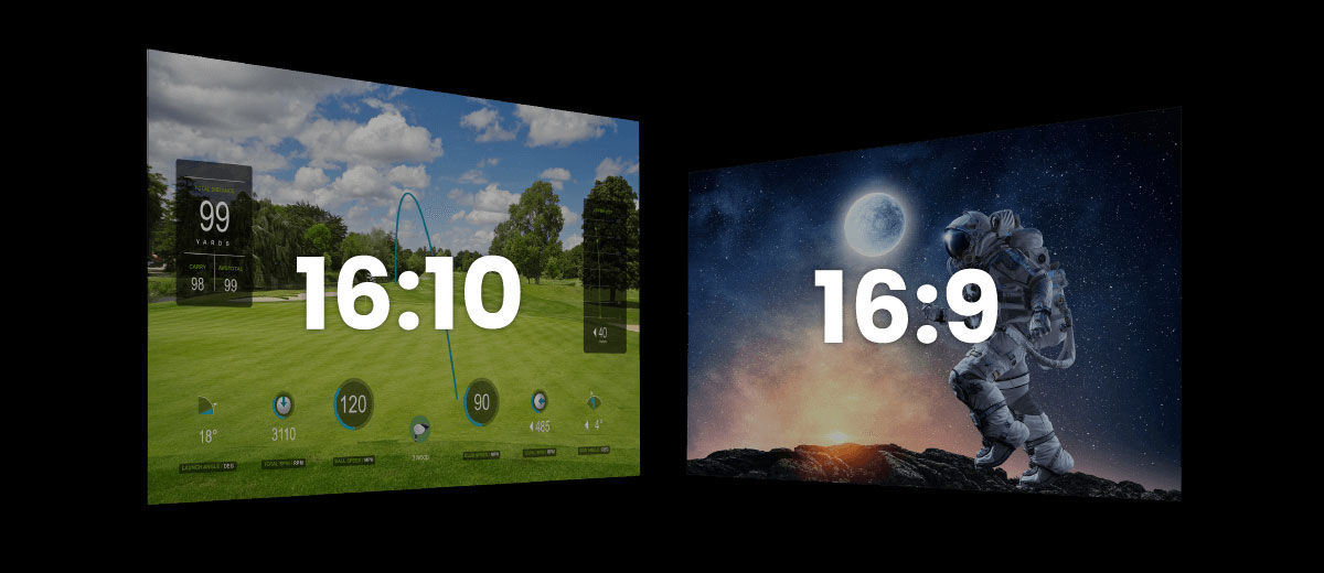 BenQ AK700ST best 4K Auto Screen Fit Golf Projector with Quick Focus that easily switches between 16:9 and 16:10 aspect ratio