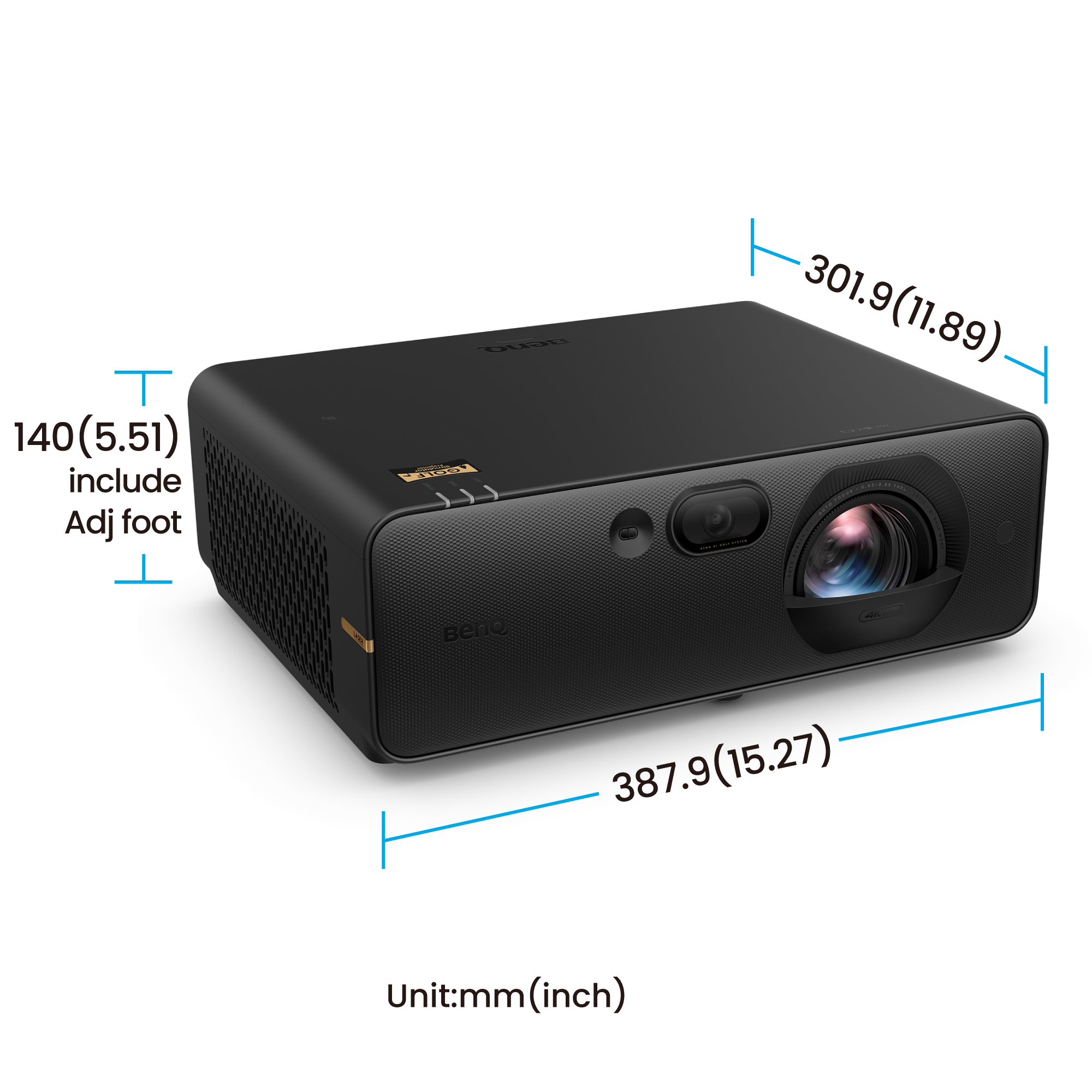 AK800ST | 5.000 Lumen 4K-Kurzdistanz-Laserprojektor für Golfsimulatoren