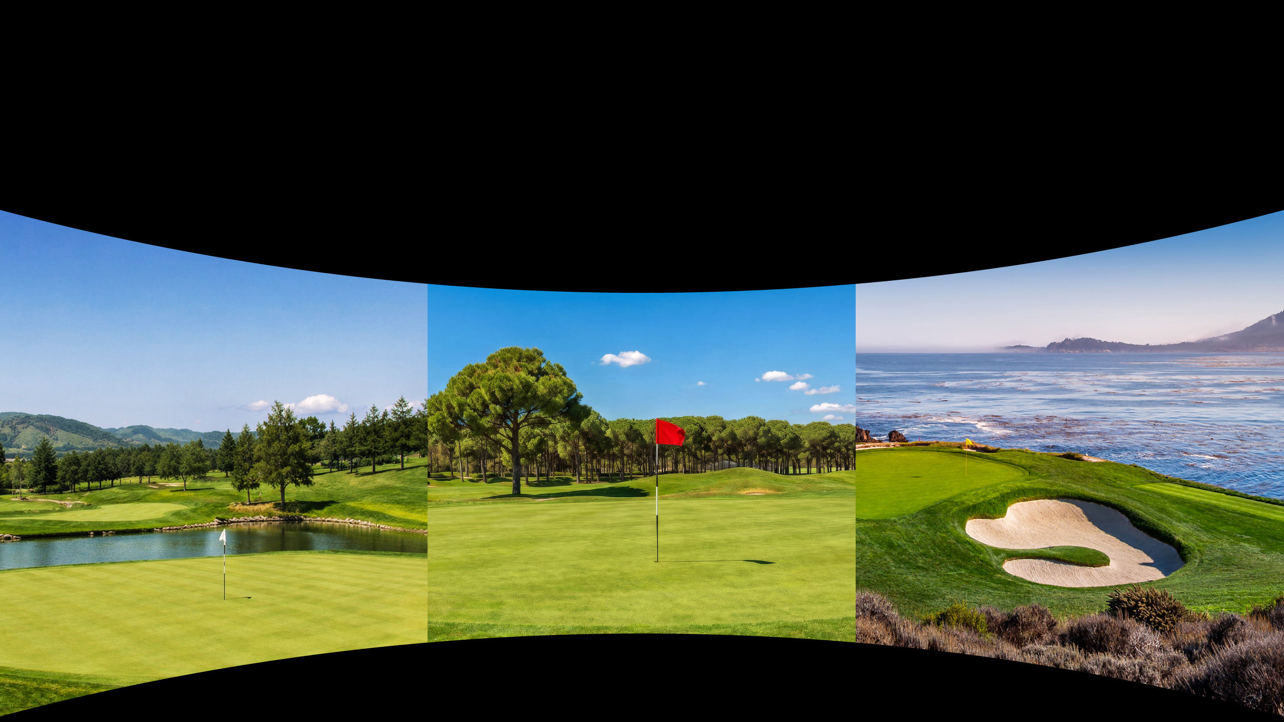 BenQ AK800ST Golf Mode reproducing natural course colors from Pebble Beach to Augusta on a simulator screen