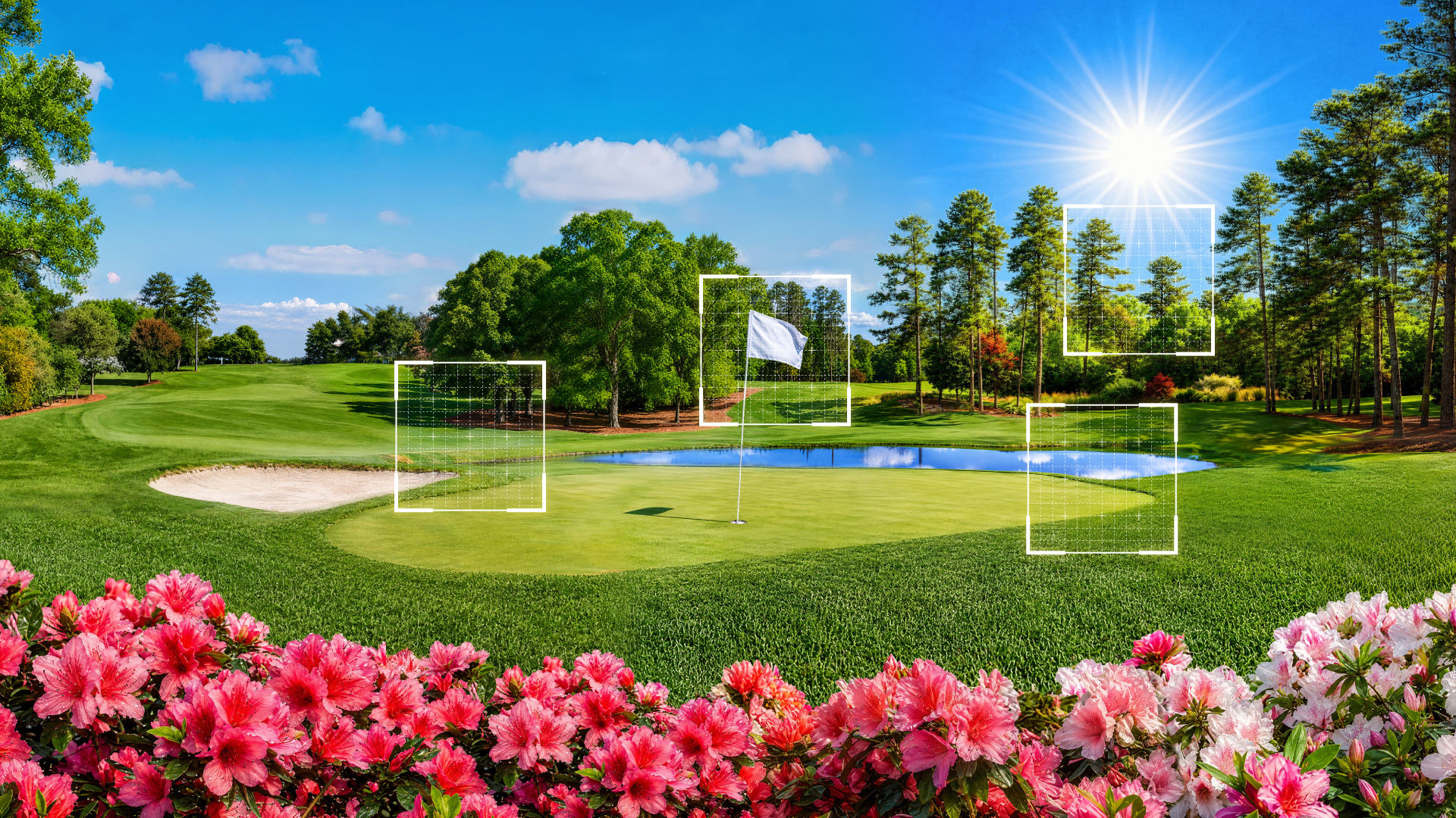 BenQ AK900ST AI Vision system displaying immersive AI-enhanced golf visuals for realistic simulator gameplay