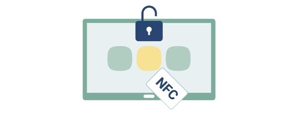 NFC card support for display icon