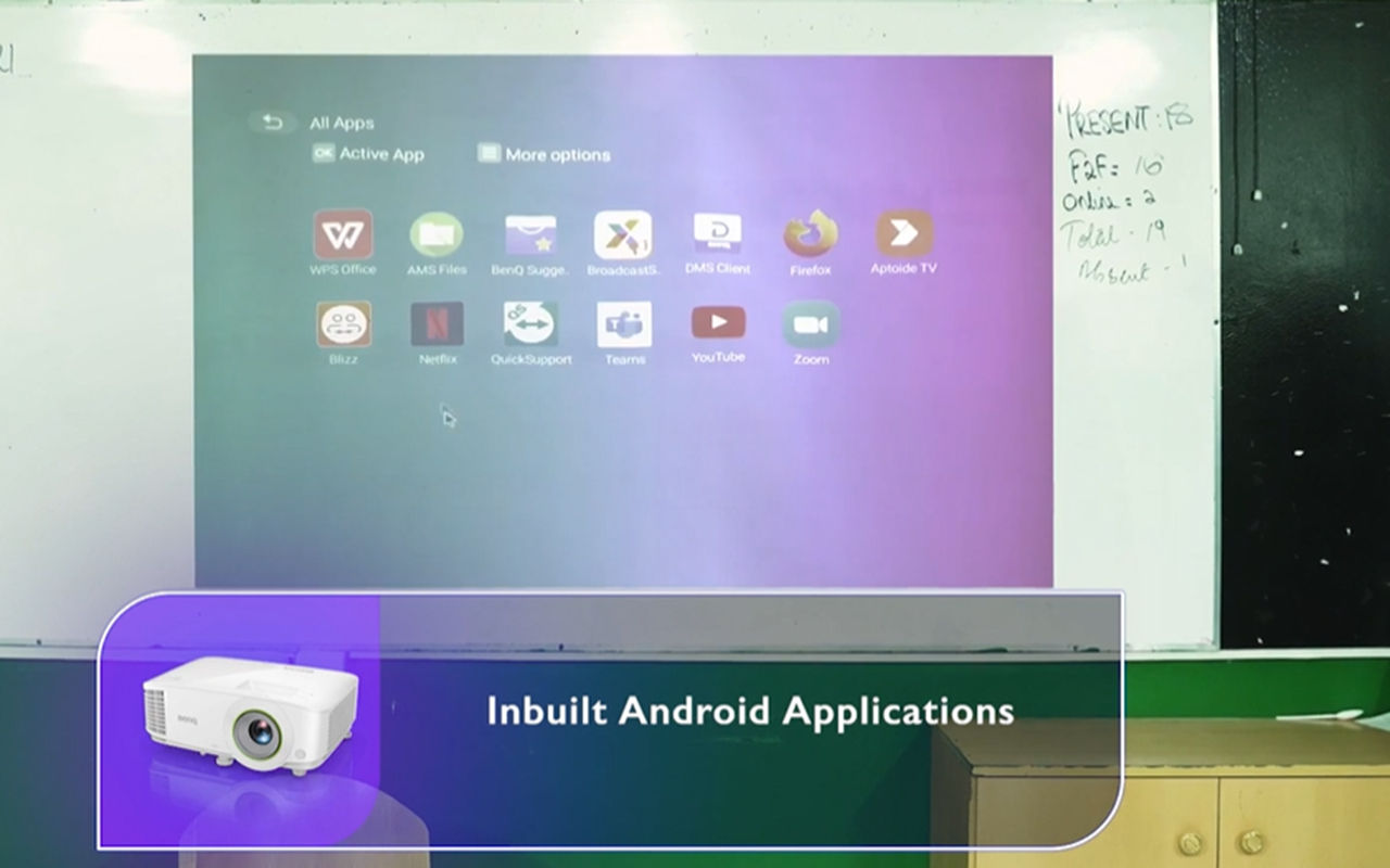 BenQ Smart Projector for Classroom provides productivity apps