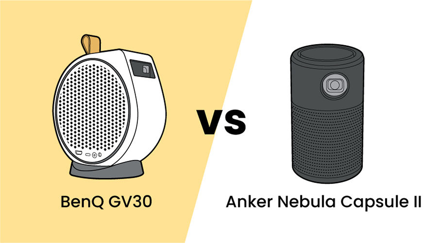 BenQ GV30 vs. Anker Capsule II for cieling projection