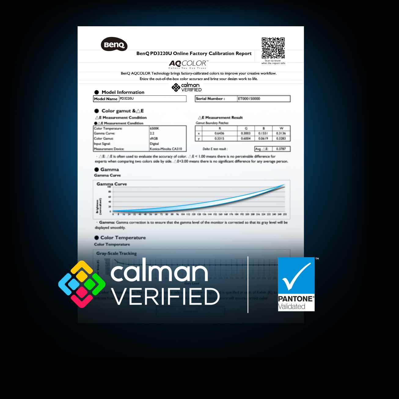 BenQ PD3220U earns Calman Verified and Pantone Validated status