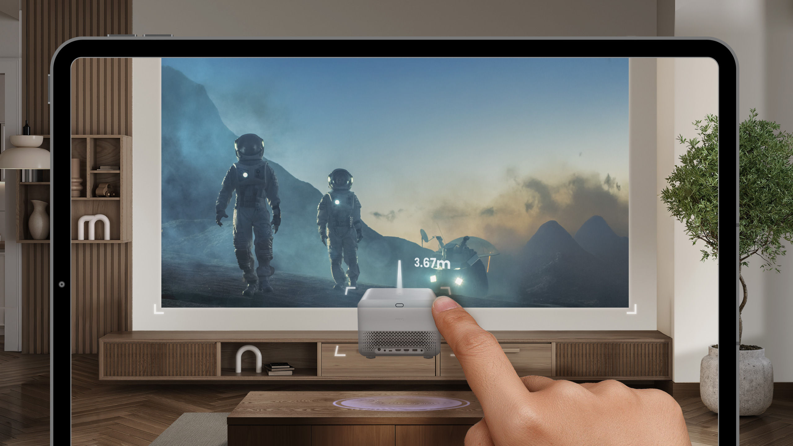 benq projector calculator app with AR is the new projector distance screen calculator tool 