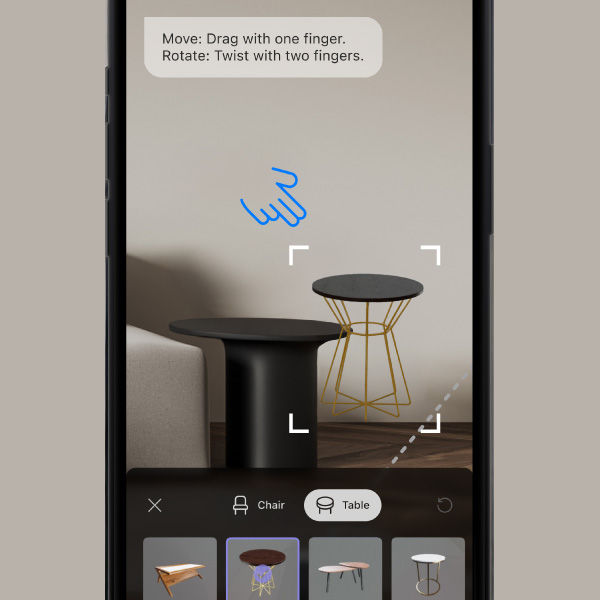 BenQ AR Planner let you see how you can deco your room with big screen and furniture