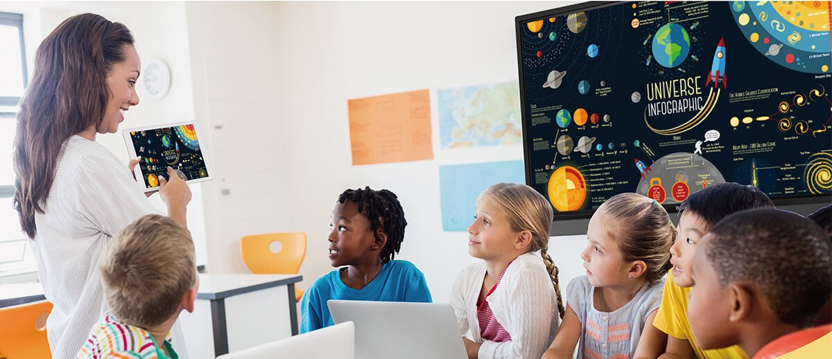 BenQ RP7502 smart education interactive board facilitates collaborations with EZWrite's Cloud Whiteboard 