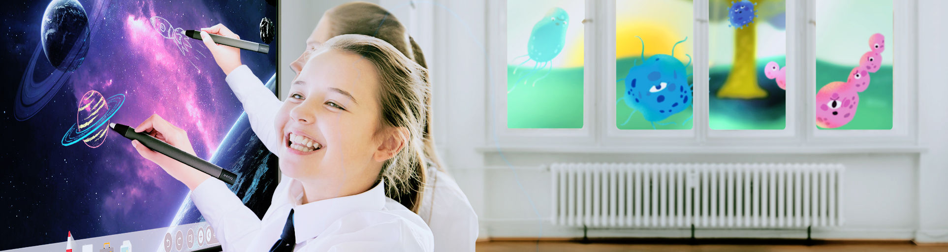 BenQ ClassroomCare technology provides students a healthy and germfree learning environment