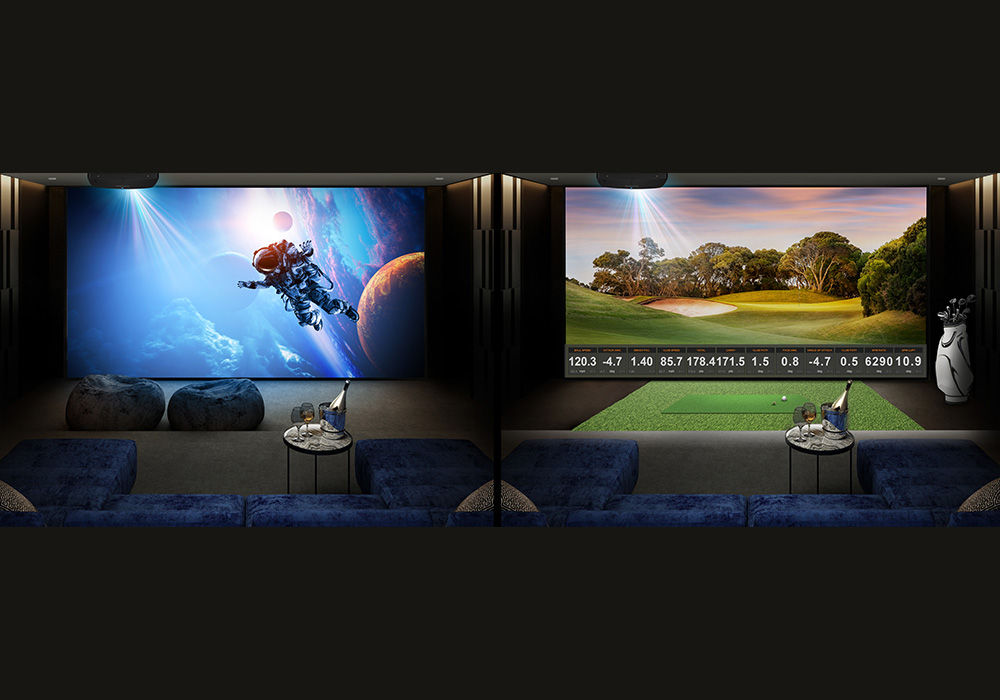 ค้นหาโปรเจคเตอร์สำหรับใช้ในทั้ง Golf Simulator และโฮมเธียเตอร์