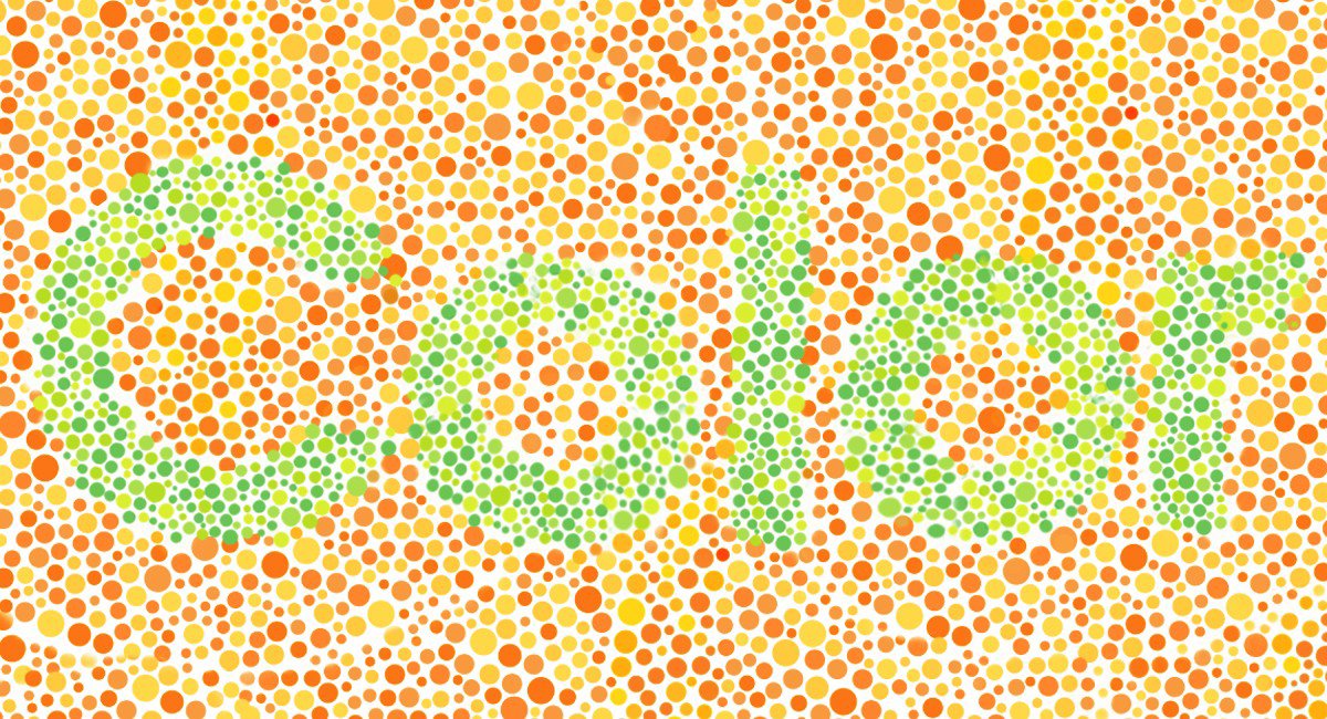 The picture can test for color-blindness.