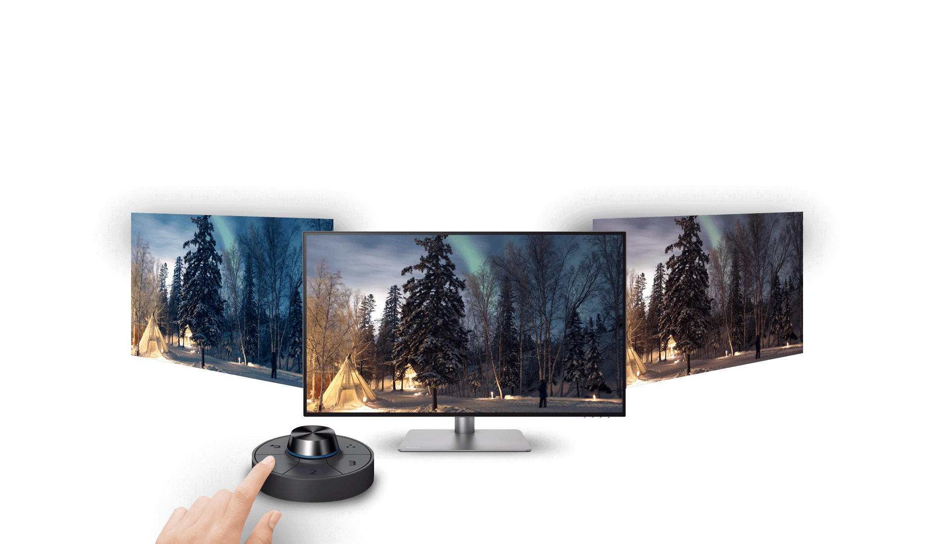 Der Hotkey Puck G2 lässt sich individuell mit Monitoreinstellungen belegen und optimiert so den Workflow.