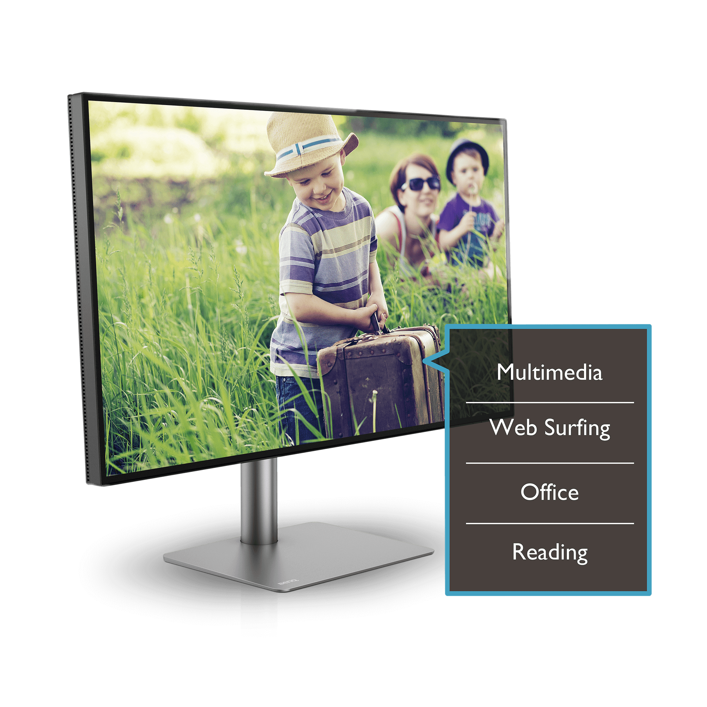 Dank der Low Blue Light-Technologie von BenQ wird die Ermüdung der Augen reduziert indem das schädliche blaue Licht herausgefiltert wird.