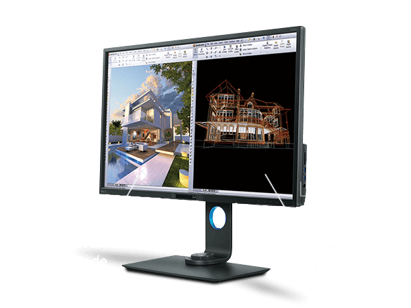 Die DualView Funktion des PD3200U ermöglicht es zwei Display-Modi gleichzeitig zu nutzen und gewährleistet so eine optimale Farbabstimmung.