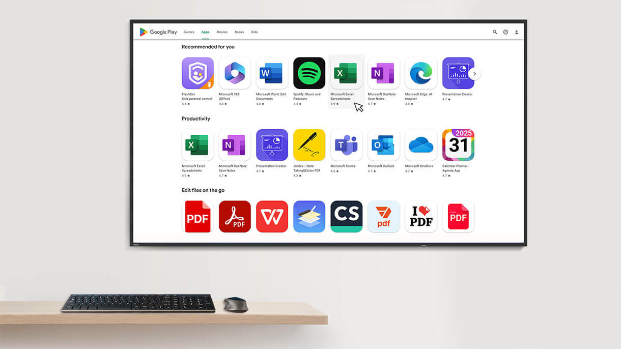 全新系列通過 Google EDLA 認證，可與 Google 生態系統無縫整合，用戶能輕鬆存取豐富的應用程式與內容
