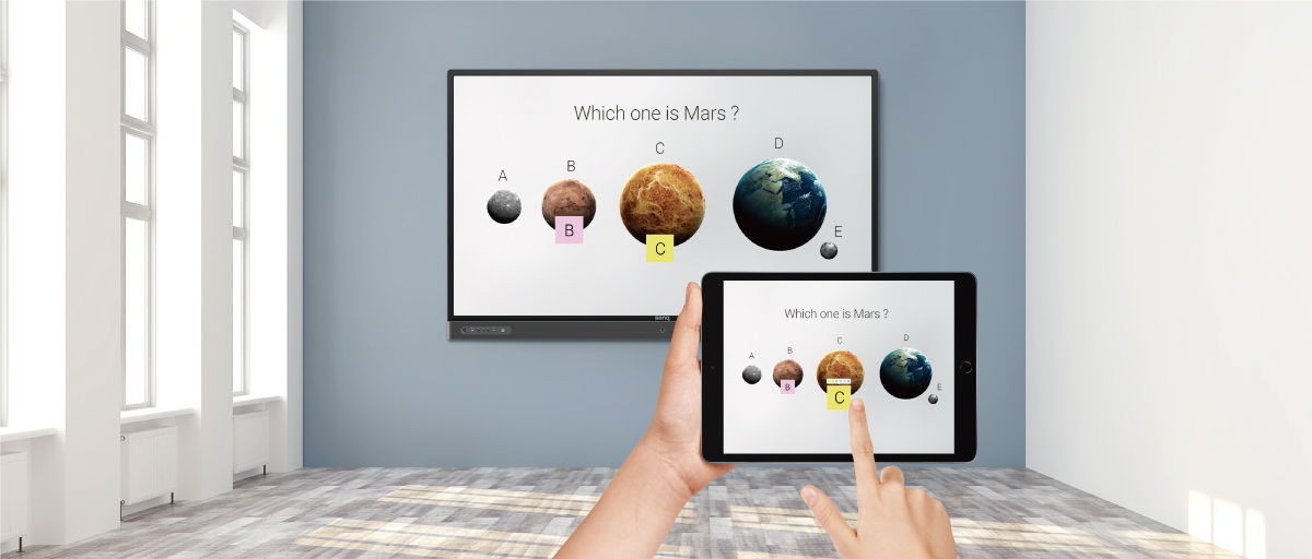 BenQ Ezwrite Cloud whiteboard allows collaboration between students and teachers, from any device, anywhere.