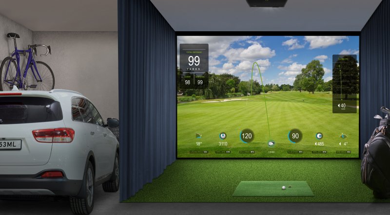 BenQ Installation Projectors adapt to your space. It's easy to turn your garage into a golf simulation playground. 