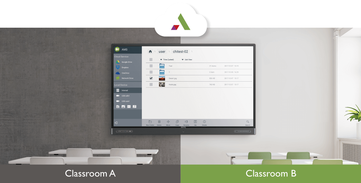 BenQ IFPs support multi-account management across the classrooms.