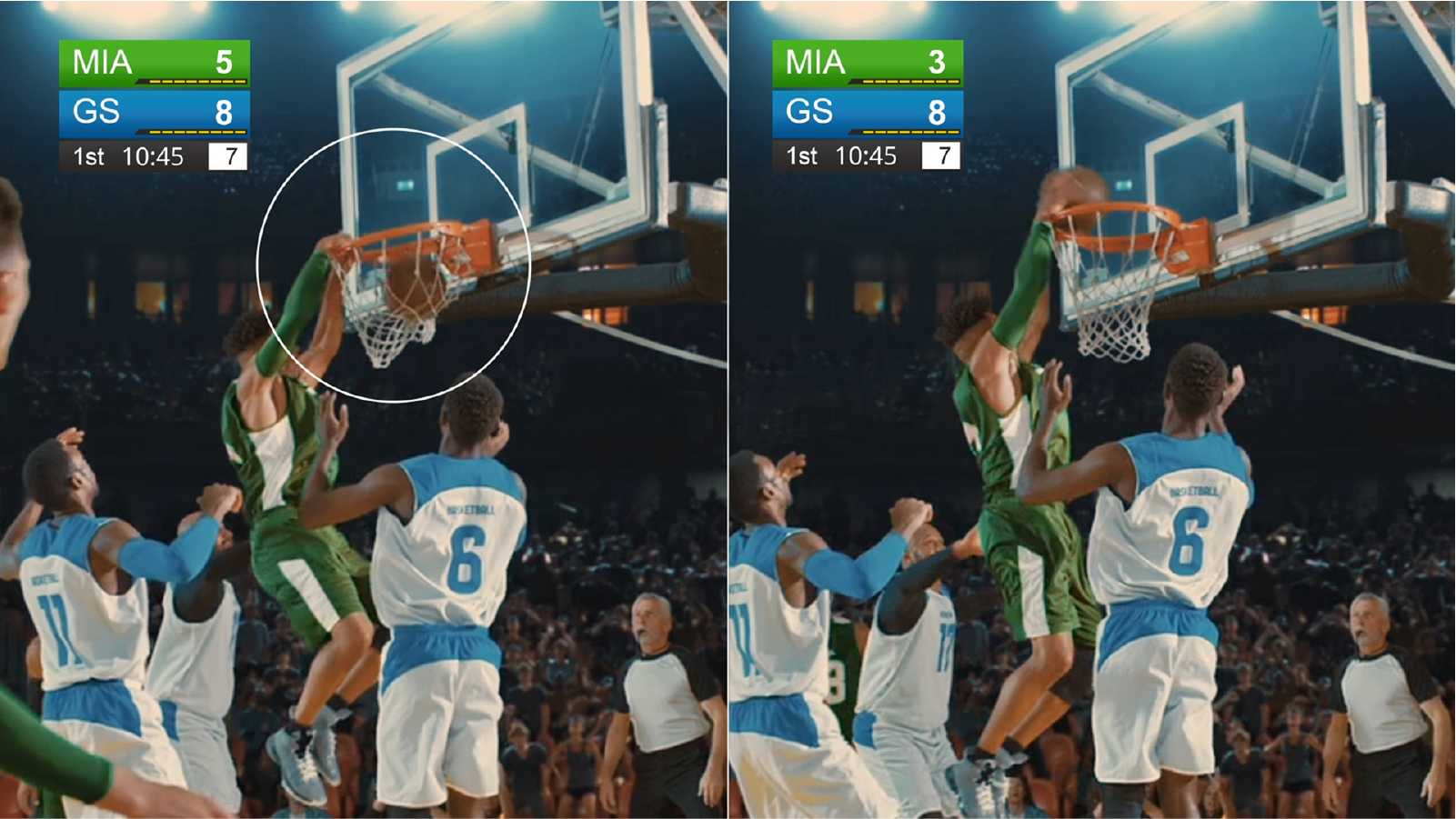 Gaming Experience: Life-Sized NBA Players to Bigger Than TV Split Screen