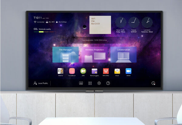 Intuitive, user friendly interface on BenQ Duobard interactive display.