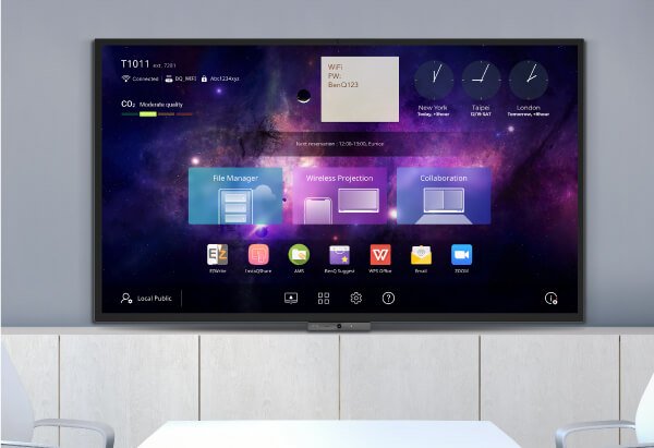 Intuitive, user friendly interface on BenQ Duobard interactive display.