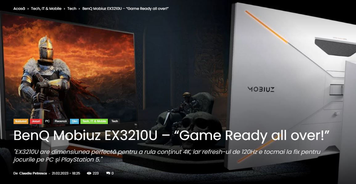 BenQ Mobiuz EX3210U – “Game Ready all over!”