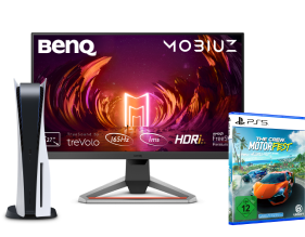 Gewinne beim BenQ MOBIUZ Gewinnspiel ein episches Gaming-Paket inklusive Monitor, PlayStation 5 und The Crew Motorfest