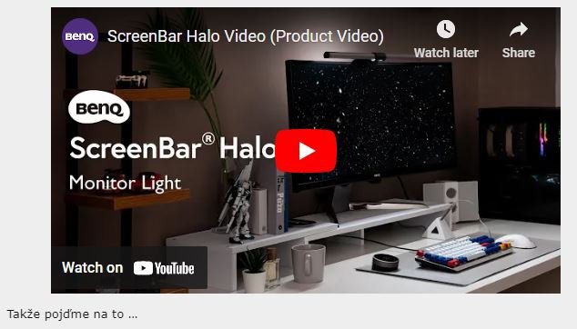BenQ ScreenBar Halo – TEST a RECENZE výborného LED světla na monitor a jeho okolí