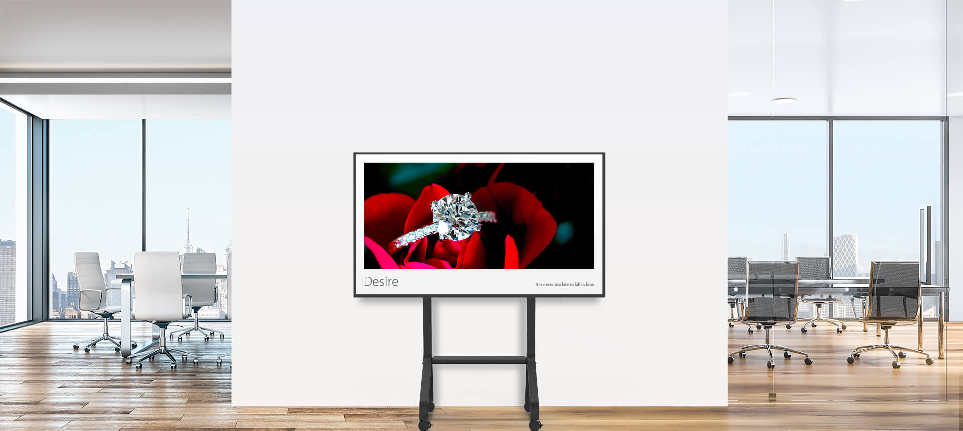 BenQ ST smart signage providing easy-to-go stand