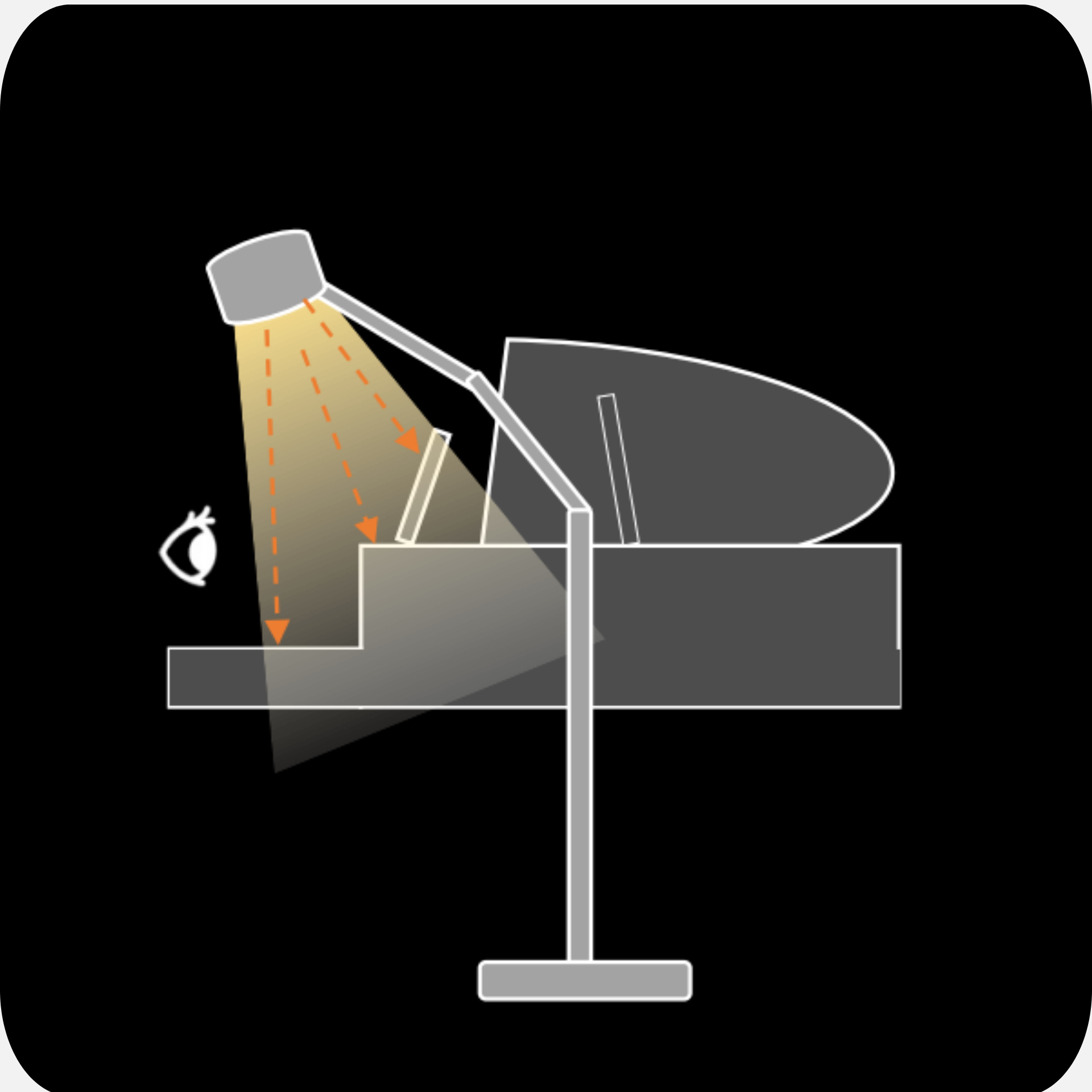 BenQ PianoLight provides even lighting on sheet music as well as prevent direct glare