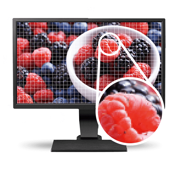 1080p Full HD-Auflösung mit weniger Detailwiedergabe.