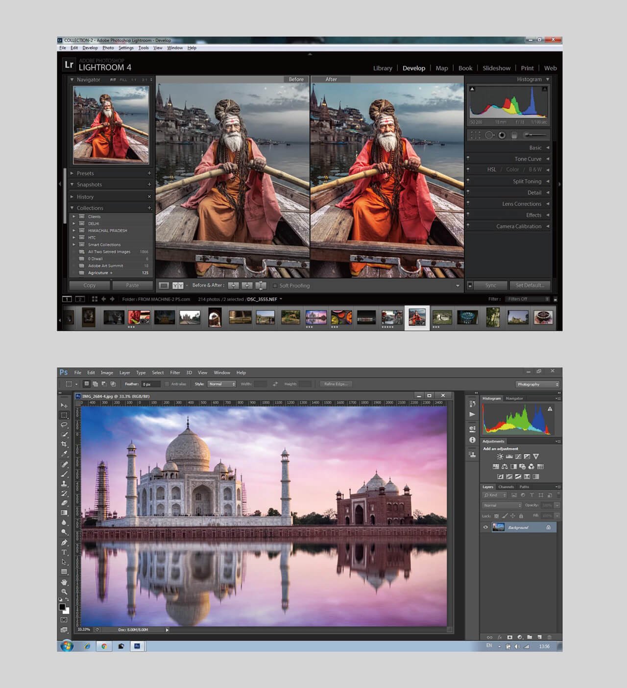 The advantage of having a monitor with a 16:9 aspect ratio is that the display can be comprehensively utilized when running photo editing software such as LR or PS.