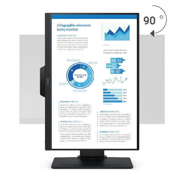 BenQ BL2381T offers tilting, swiveling, pivoting, and height adjustment.