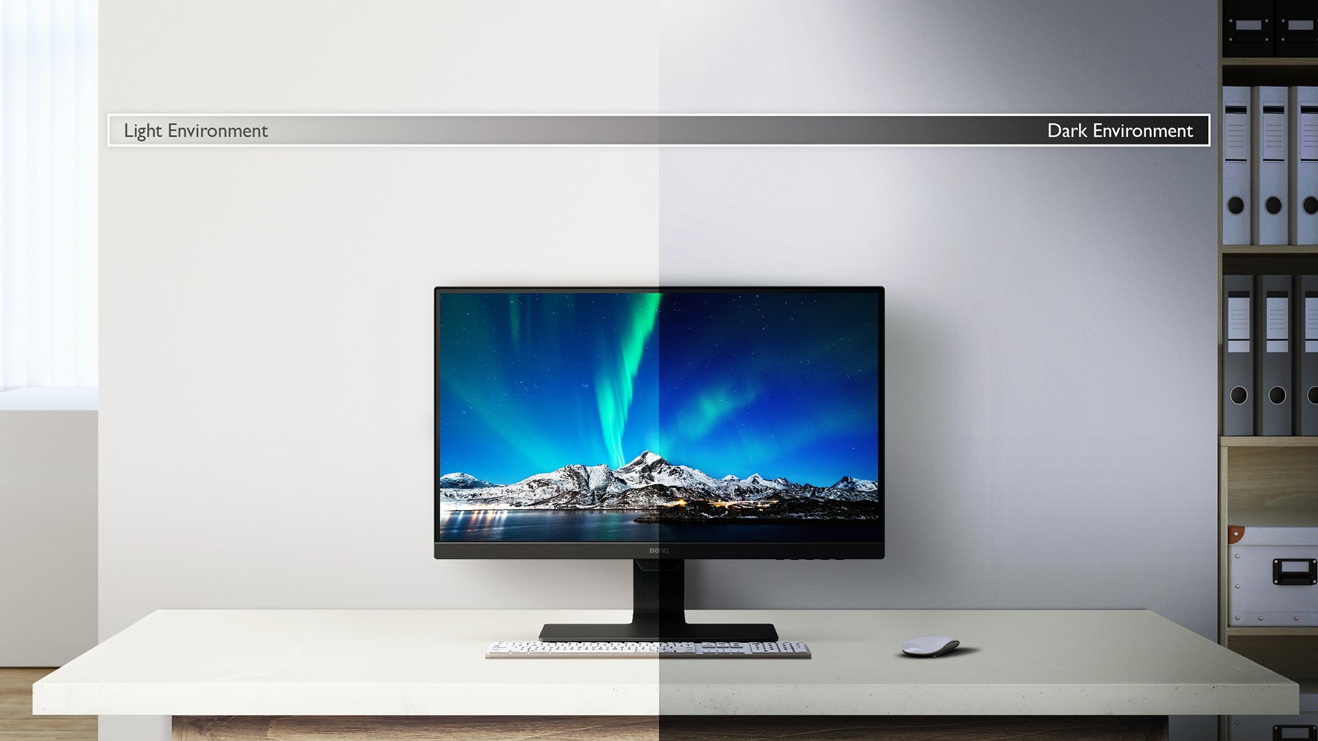 BenQ BL2480 Brightness Intelligence actively adjusts screen brightness for comfortable viewing experiences.