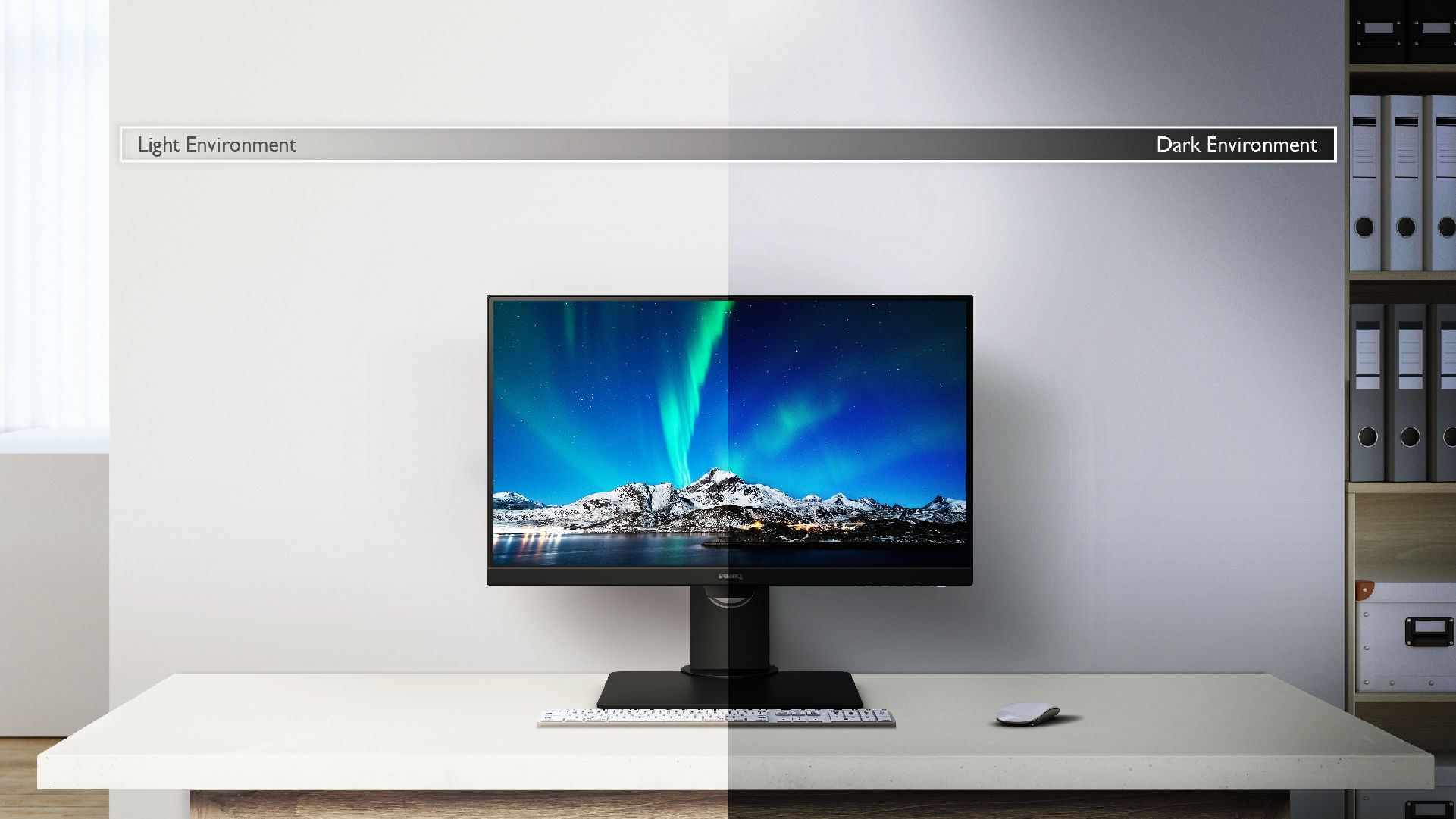 BenQ BL2480T Brightness Intelligence actively adjusts screen brightness for comfortable viewing experiences.