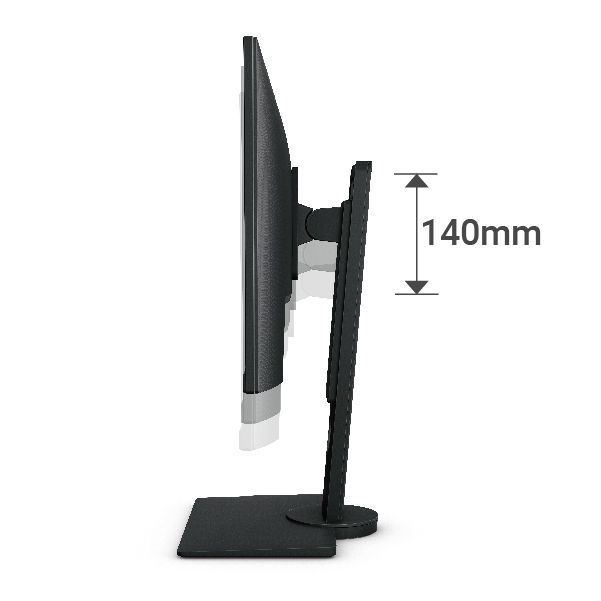 BenQ BL2480T offers tilting, swiveling, pivoting, and height adjustment.