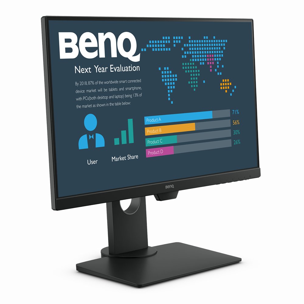 BenQ BL2480T is a 23.8" FHD (1920x1080) frameless monitor designed with BenQ's Eye-Care™ Technology to bring visual comfort during extended viewing periods.