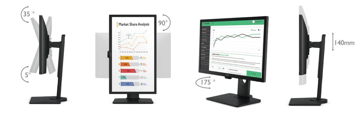 benq BL series business monitor ergonomic deign for great comfort and convenience