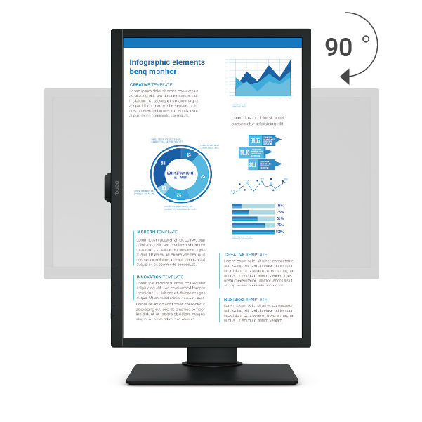 BenQ BL2483TM offers tilting, swiveling, pivoting, and height adjustment.