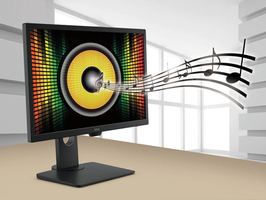 bl2483tm is equipped with integrated speakers for perfect audivisual experience 