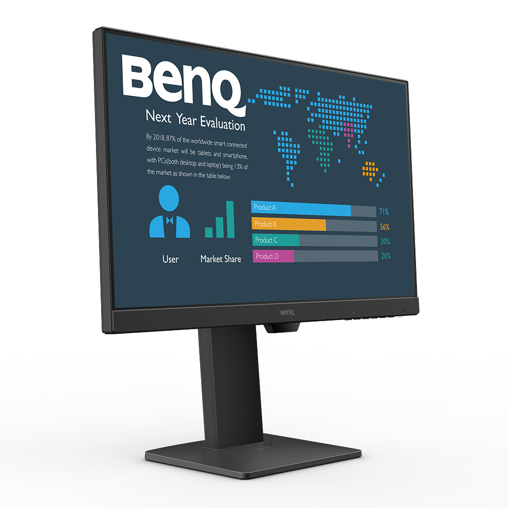 BenQ BL2485TC is a 23.8" FHD (1920x1080) frameless USB-C monitor designed with BenQ's Eye-Care™ Technology to bring visual comfort to extended viewing periods.