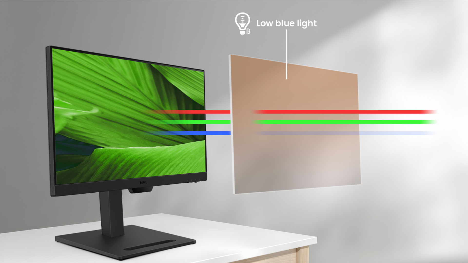 Low Blue Light cuts eye strain without yellow tint—TÜV-certified protection that preserves true colors.